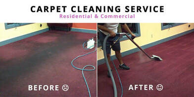 before and After carpet cleaning picture